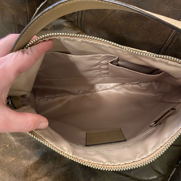 Coach F31283 Charlie Python Hobo Handbag Beige/Camel Color - Picture 5 of 6